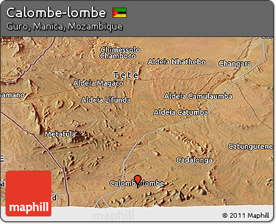 Satellite Panoramic Map of Calombe-lombe