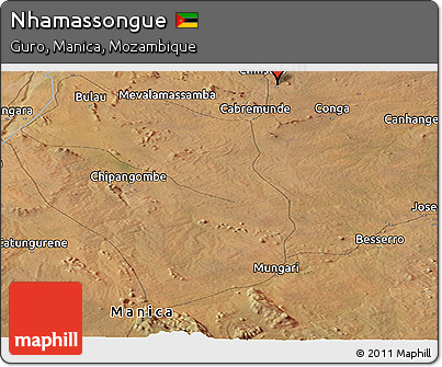 Satellite Panoramic Map of Nhamassongue