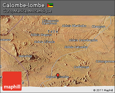 Satellite Panoramic Map of Calombe-lombe