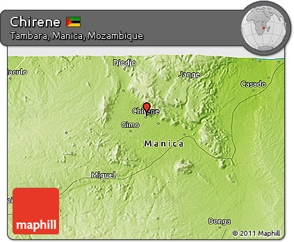 Physical 3D Map of Chirene