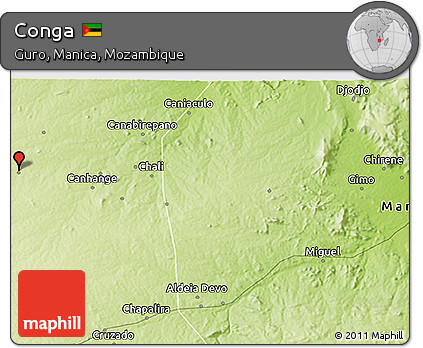 Physical 3D Map of Conga