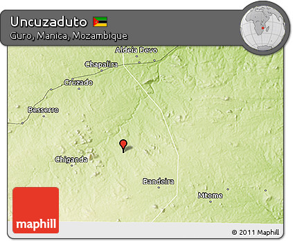 Physical 3D Map of Uncuzaduto