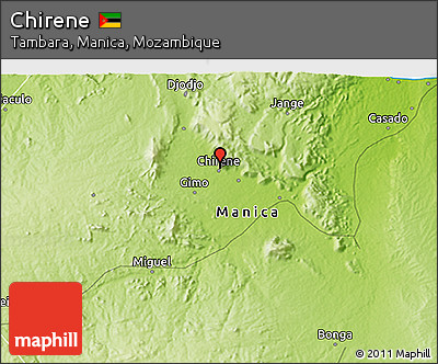 Physical 3D Map of Chirene