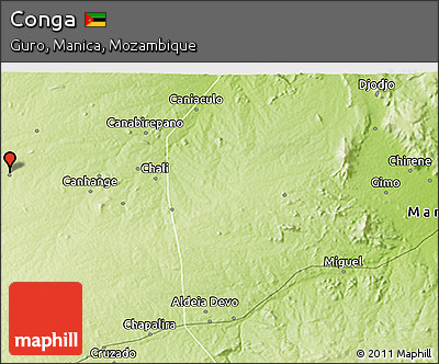 Physical 3D Map of Conga