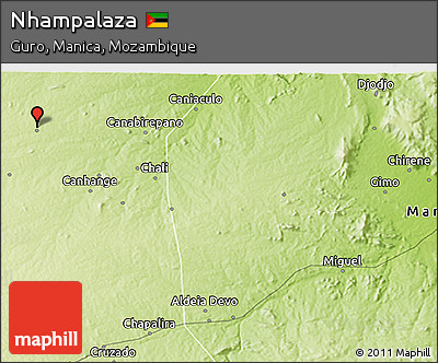 Physical 3D Map of Nhampalaza