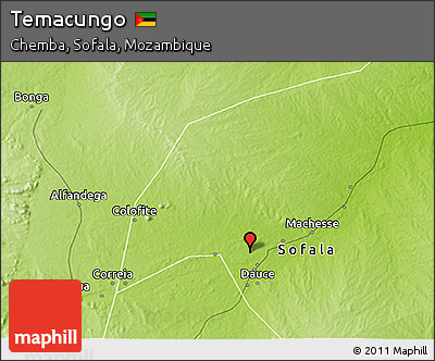 Physical 3D Map of Temacungo