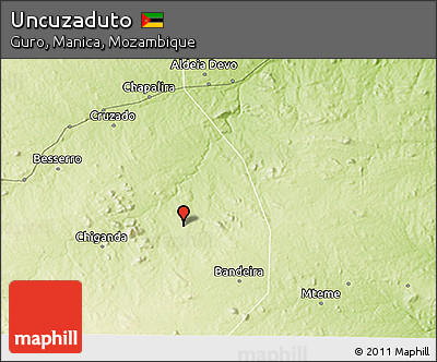Physical 3D Map of Uncuzaduto