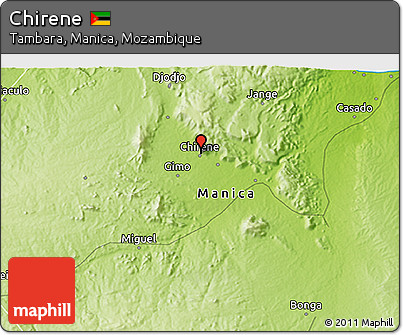 Physical 3D Map of Chirene