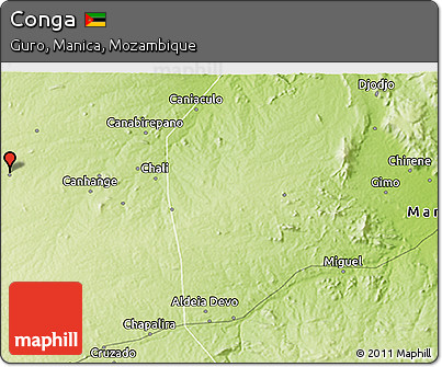 Physical 3D Map of Conga