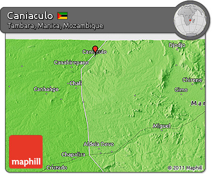 Political 3D Map of Caniaculo