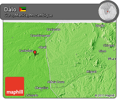 Political 3D Map of Dálo