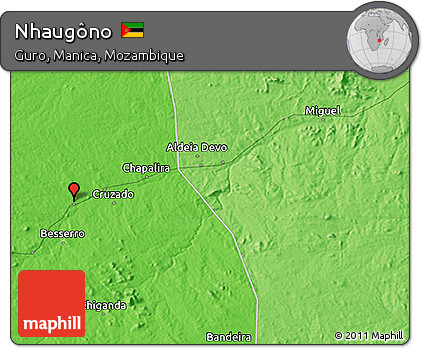 Political 3D Map of Nhaugôno