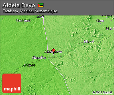 Political 3D Map of Aldeia Devo