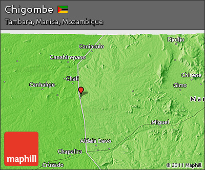 Political 3D Map of Chigombe