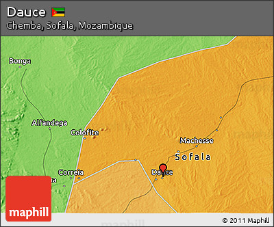 Political 3D Map of Dauce