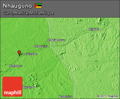 Political 3D Map of Nhaugôno