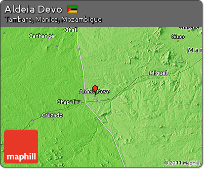 Political 3D Map of Aldeia Devo