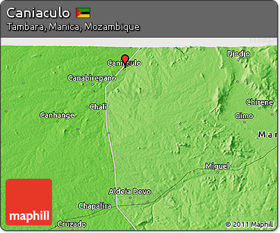 Political 3D Map of Caniaculo