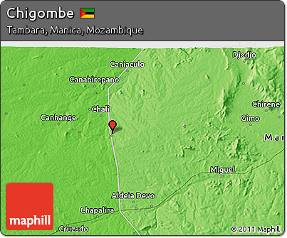 Political 3D Map of Chigombe