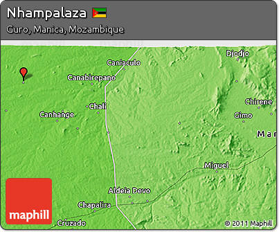 Political 3D Map of Nhampalaza