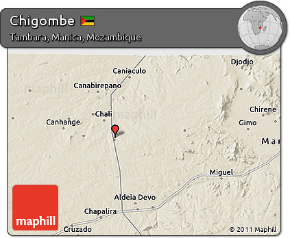 Shaded Relief 3D Map of Chigombe