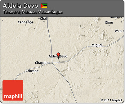 Shaded Relief 3D Map of Aldeia Devo