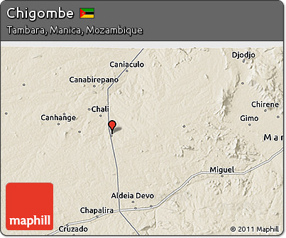 Shaded Relief 3D Map of Chigombe