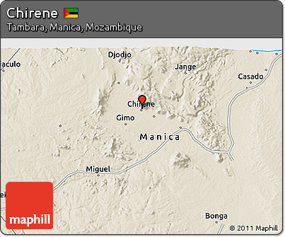 Shaded Relief 3D Map of Chirene