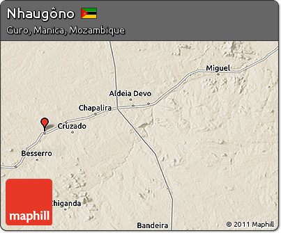 Shaded Relief 3D Map of Nhaugôno