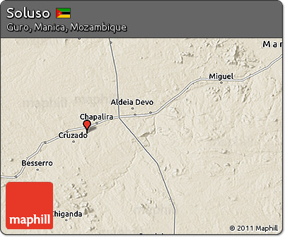 Shaded Relief 3D Map of Soluso