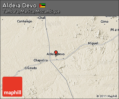 Shaded Relief 3D Map of Aldeia Devo