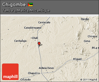 Shaded Relief 3D Map of Chigombe