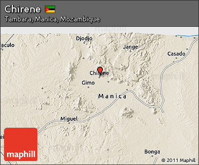 Shaded Relief 3D Map of Chirene