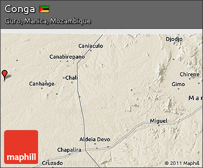 Shaded Relief 3D Map of Conga