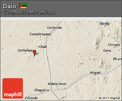 Shaded Relief 3D Map of Dálo