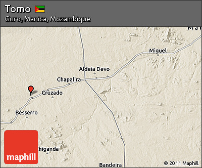 Shaded Relief 3D Map of Tomo