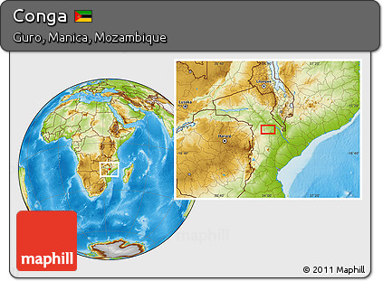 Physical Location Map of Conga