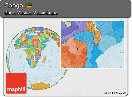 Political Location Map of Conga
