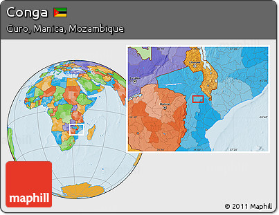 Political Location Map of Conga