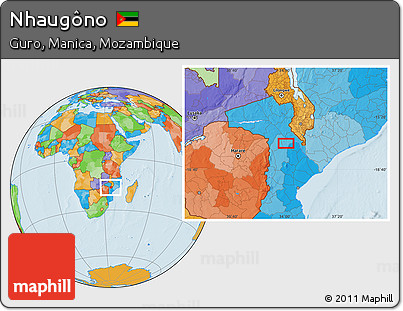 Political Location Map of Nhaugôno
