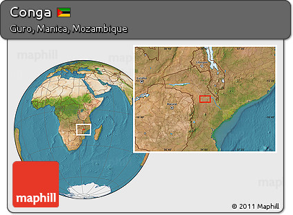 Satellite Location Map of Conga