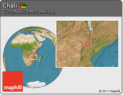 Satellite Location Map of Chali