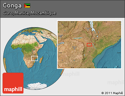 Satellite Location Map of Conga
