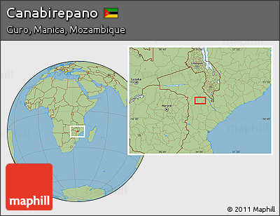 Savanna Style Location Map of Canabirepano