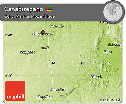 Physical Map of Canabirepano