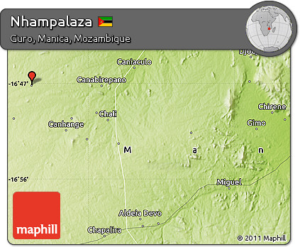 Physical Map of Nhampalaza