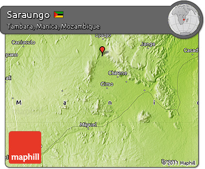 Physical Map of Saraungo