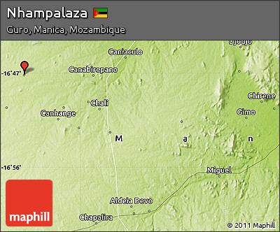 Physical Map of Nhampalaza