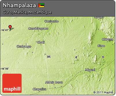 Physical Map of Nhampalaza