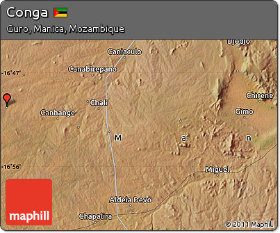 Satellite Map of Conga